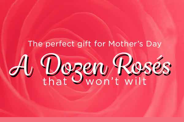 A Dozen Roses that won't wilt - the perfect gift for Mother's Day | WineTransit.com