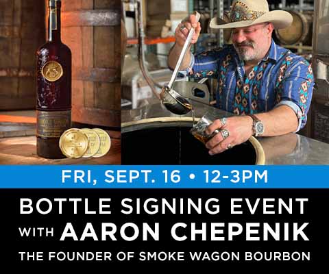 Bottle Signing Event: Aaron Chepenik of Smoke Wagon Bourbon | WineDeals.com